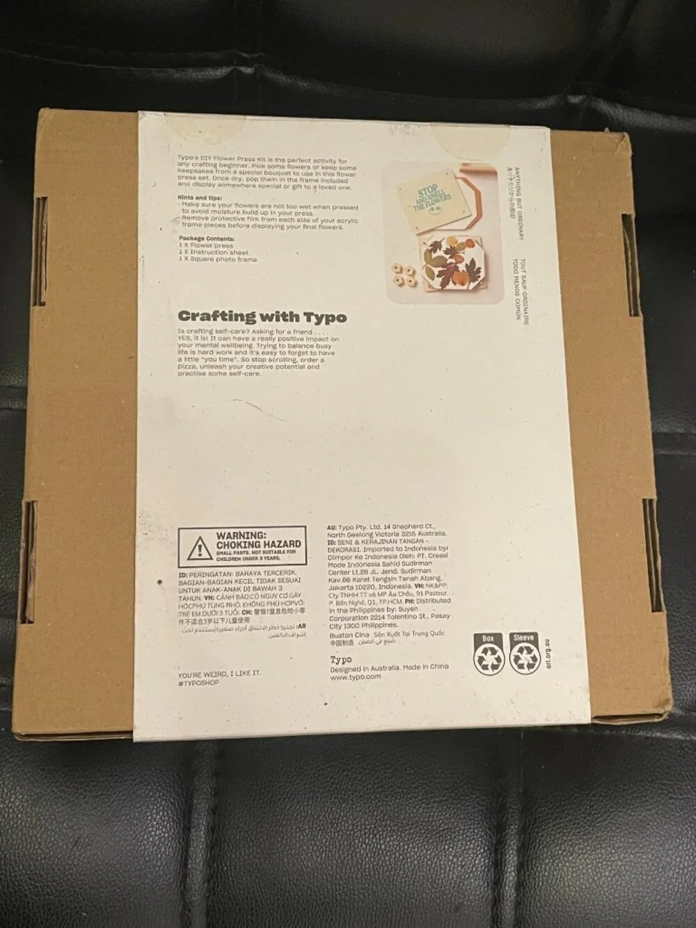 Typo Flower press kit - smell the flowers-NWT